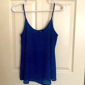 Apt 9 cami blouse top, black & blue striped